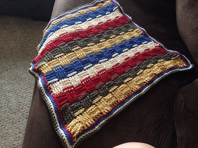 Basketweave Blanket Stripes