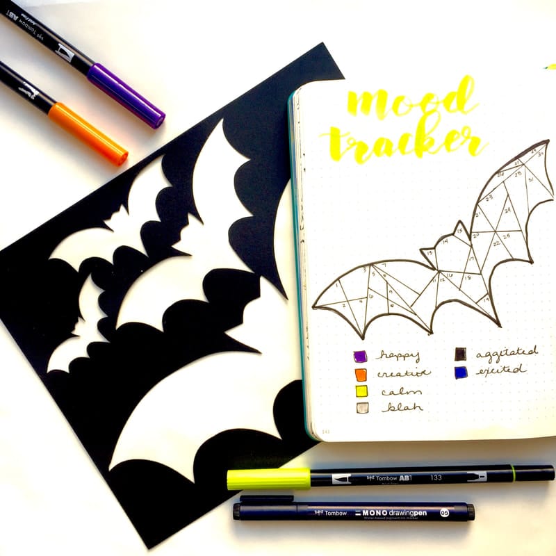 Bat halloween Mood Tracker