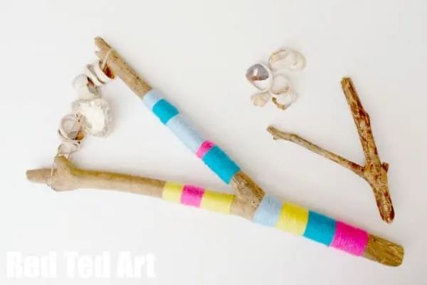  Beach Drift Wood & Broken Shell Rattles