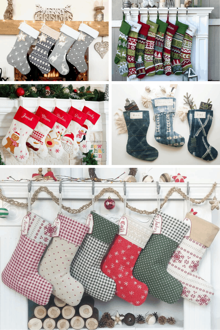 Wow! So many beautiful handmade Christmas stockings that you can personalize with each family member's names. We found cute designs for dogs and cats too!