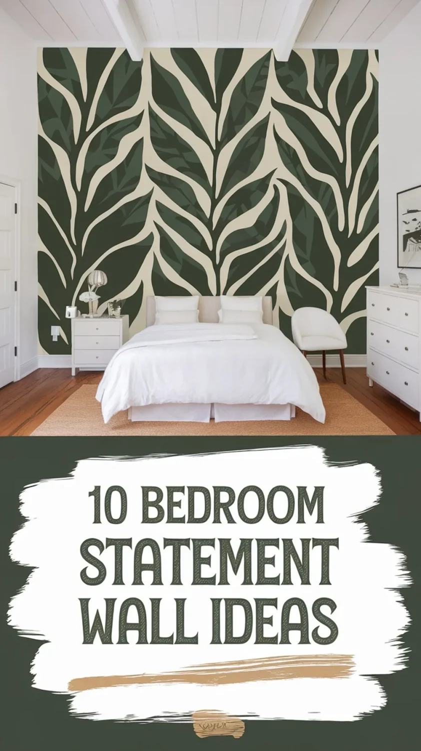 Make your bedroom unforgettable with these bold and creative statement wall ideas! From vibrant paint colors to textured accents, these designs will instantly upgrade your space. ??️ #BedroomDecor #StatementWallIdeas #InteriorDesign #StylishBedrooms #WallInspo