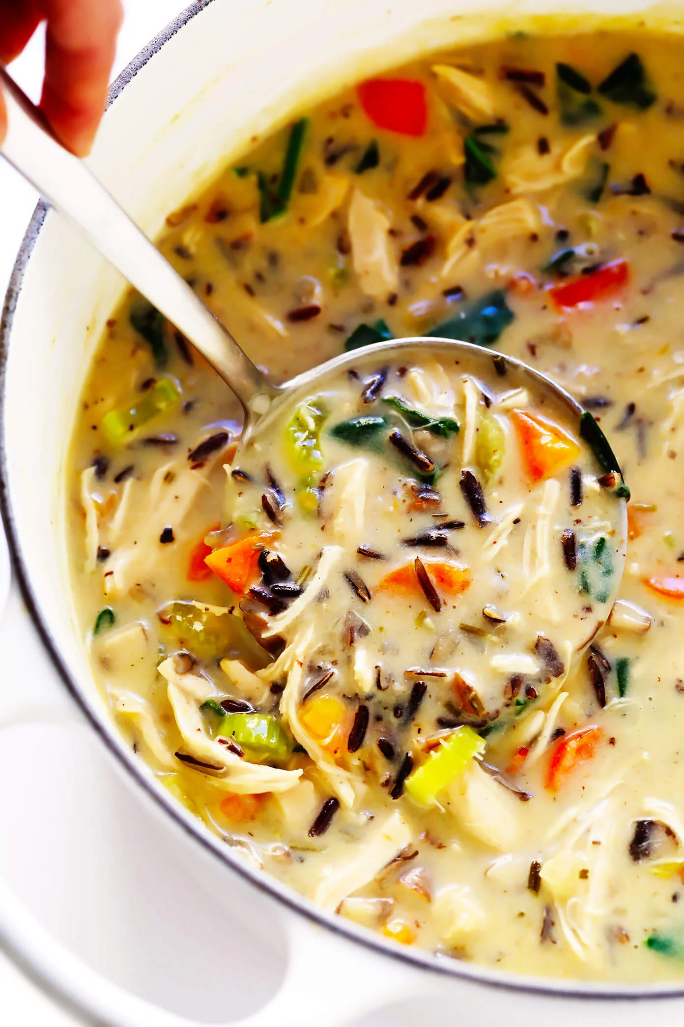 One-Pot Chicken and Wild Rice Soup: A creamy, dreamy bowl of goodness loaded with chicken, veggies, and hearty wild rice. Bonus: fewer dishes to wash!