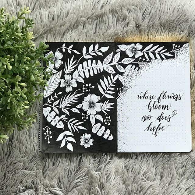 Black Floral Cover Page