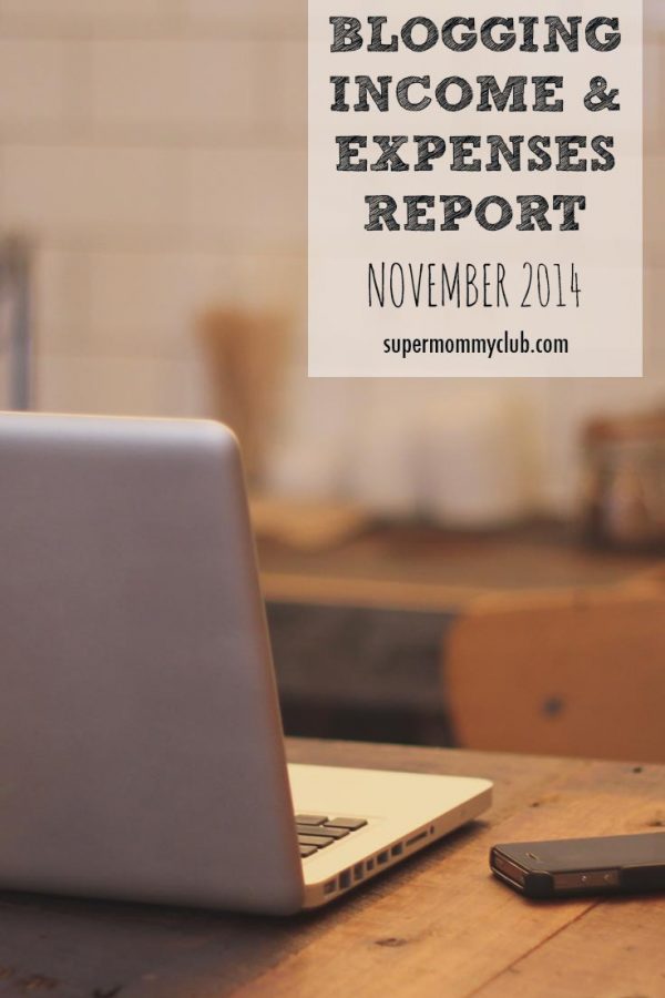 Blogging Income and Expenditure – November 2014