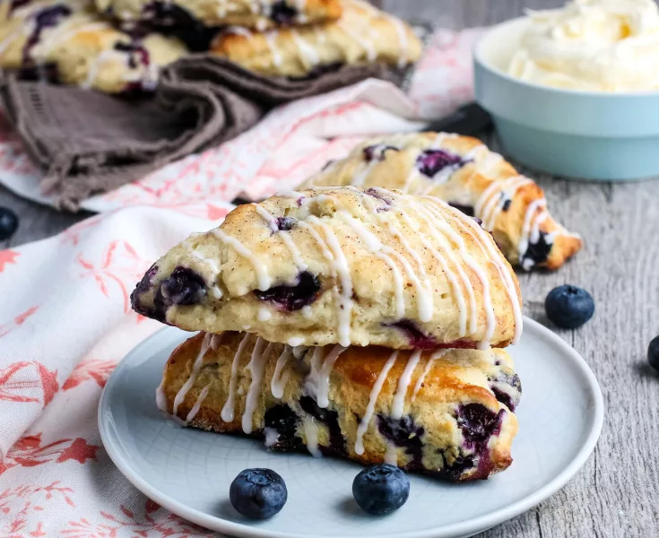 Make a batch of your favorite Easy Blueberry Scones, easy to make gluten-free if needed too!