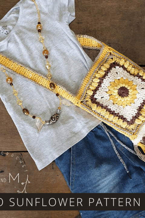 Your little girl will is sure to love this crochet boho sunflower bag. The pattern is easy to follow and can be worked up in just a few hours!