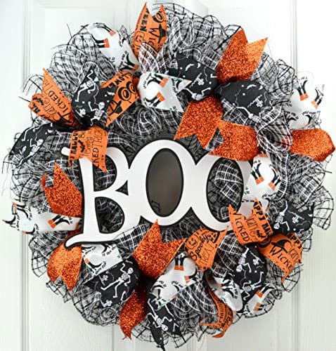 Boo Deco Mesh Wreath