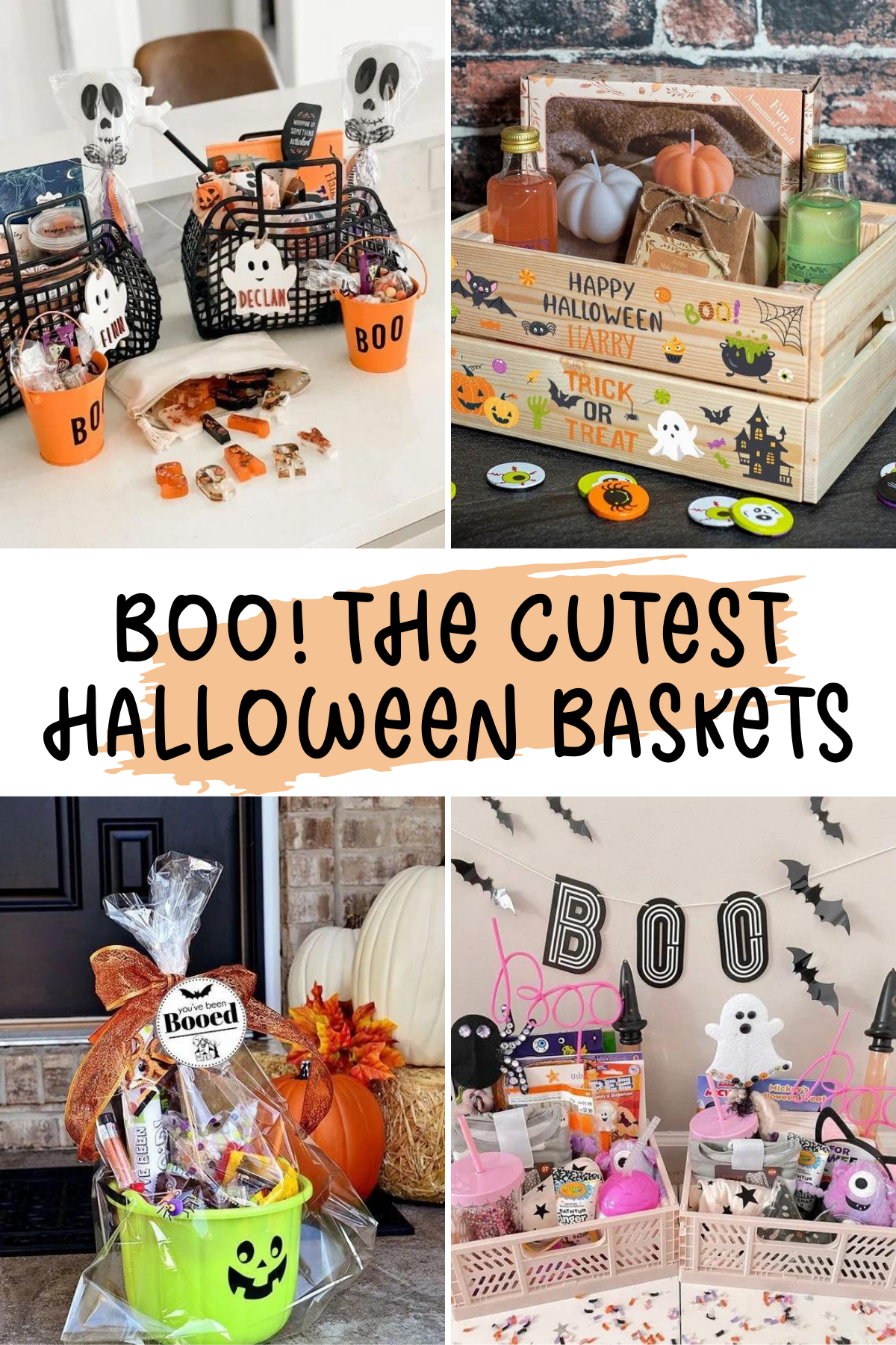 Treat your friends to a fun Halloween surprise with these cute and crafty Boo Baskets! From cozy nights in to festive treats, these baskets have something for everyone. Check out the best ideas here! 🎃🖤 #BooBaskets #HalloweenInspiration #SpookySeason