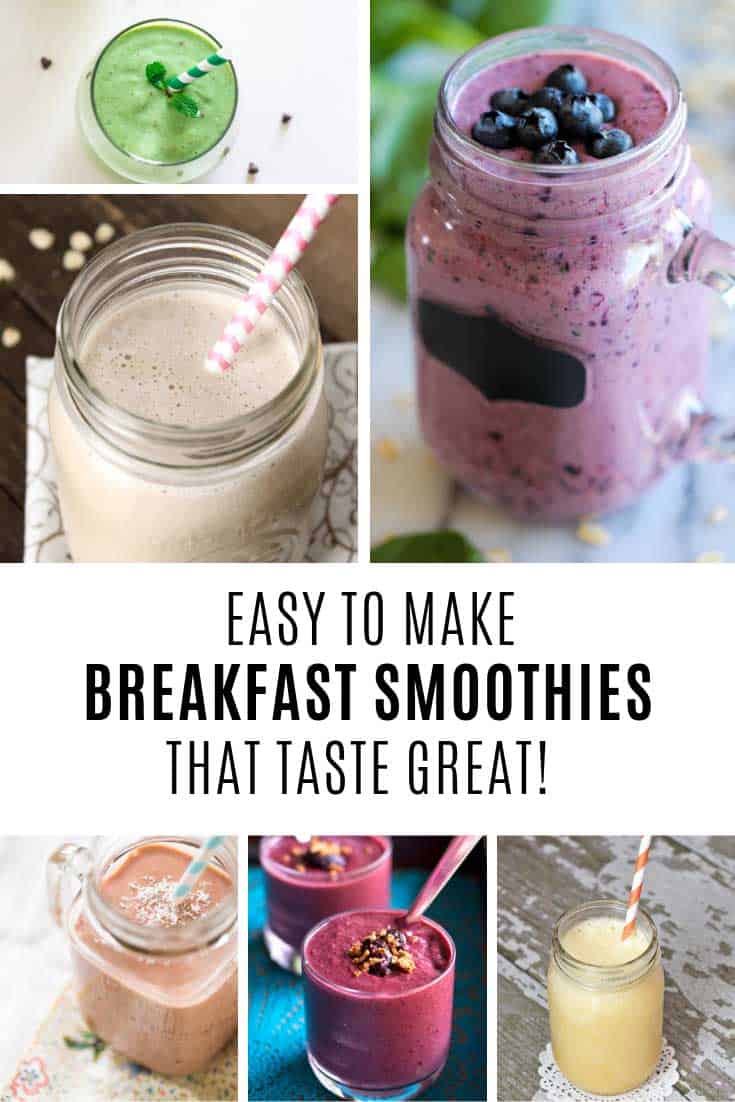 Yum breakfast smoothies you can drink on the run!