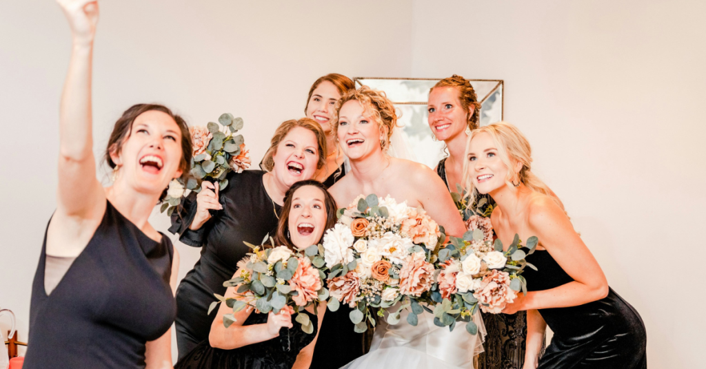 Answering a popular question: Should bridesmaids buy new dresses or wear their own? Loving the idea of black dresses in different styles for a chic, budget-friendly look! ??✨