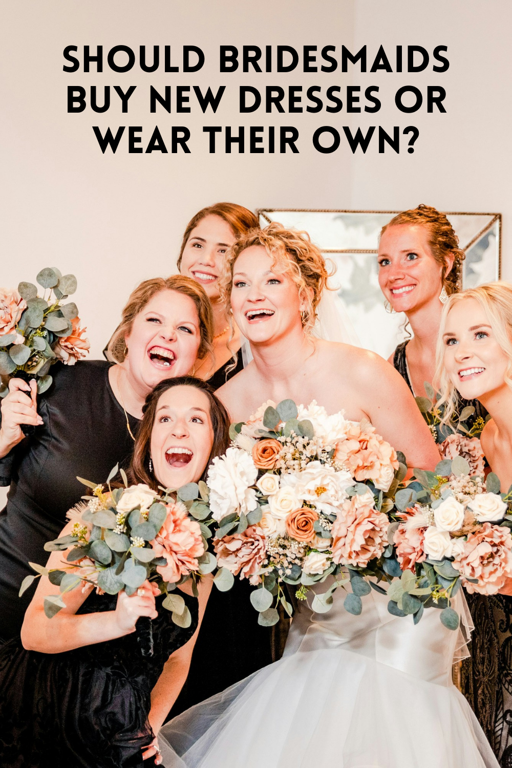 Answering a popular question: Should bridesmaids buy new dresses or wear their own? Loving the idea of black dresses in different styles for a chic, budget-friendly look! 🖤👗✨ #BridesmaidTips #BudgetBride