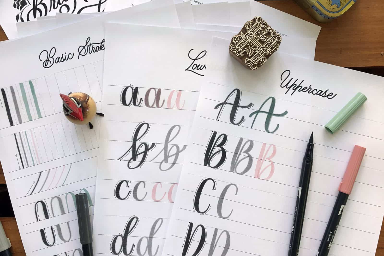 Bullet Journal Lettering Worksheet {Make your journal look pretty!}