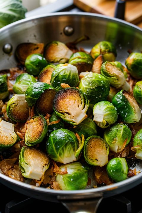 Discover the perfect balance of sweet and savory with our Flavorful Roasted Brussels Sprouts! Enhanced with a balsamic glaze, this side dish goes beyond the basics, making it an ideal match for dishes like maple-grilled salmon and Maple Balsamic Pork Chops. ? #TastySides #VeggieLovers