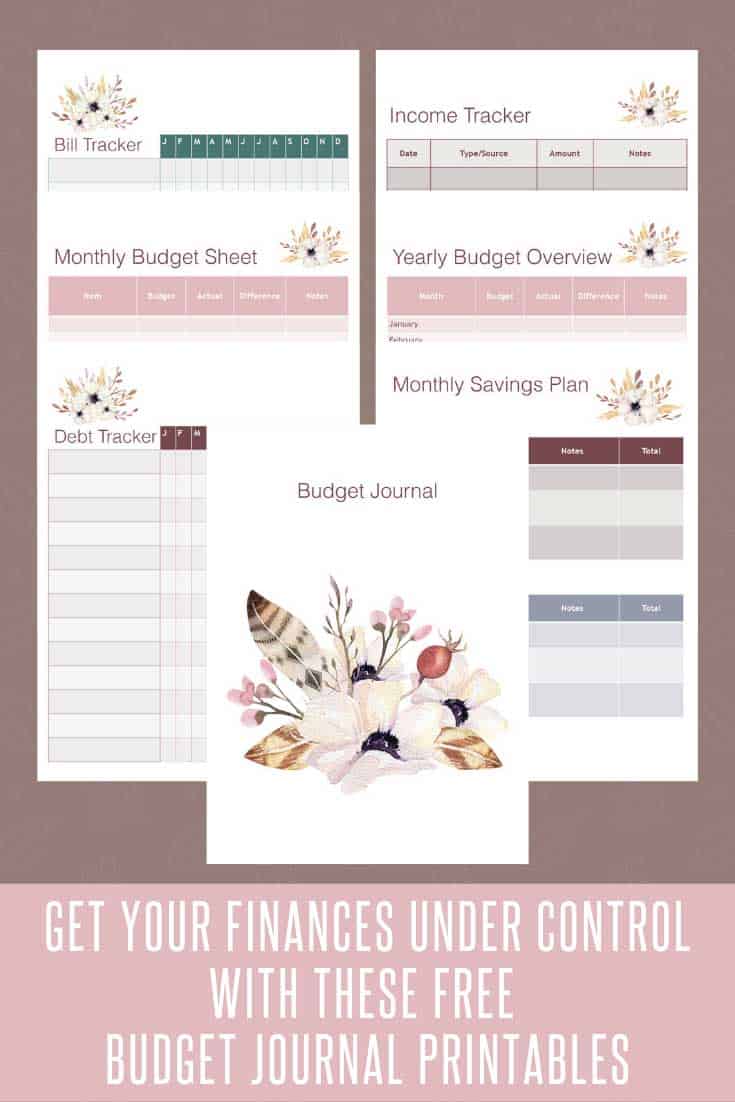 If you need help keeping track of your budget then you need to get this free set of printables. With their pretty floral design you can track income, debt, and your savings goals. 