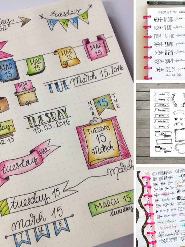 Bullet Journal Banners and Headers