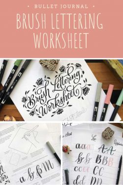 Bullet Journal Lettering Worksheet {Make your journal look pretty!}