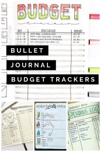 bullet journal budget tracker ideas