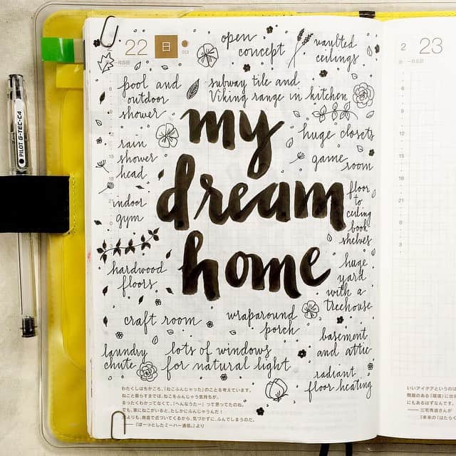 Bullet Journal Dreams Layout