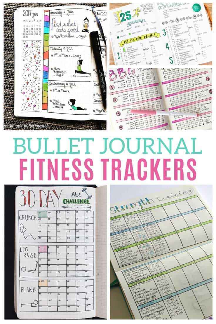 Bullet Journal Fitness Trackers (Finally get fit in 2019!}