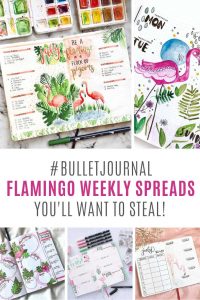 Totally going to be stealing some of these flamingo weeklies for my bullet journal!