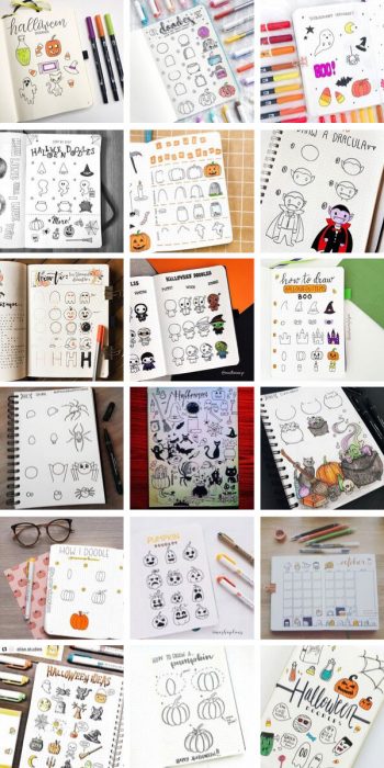 25+ Halloween Doodles You Need in Your Bullet Journal this October!