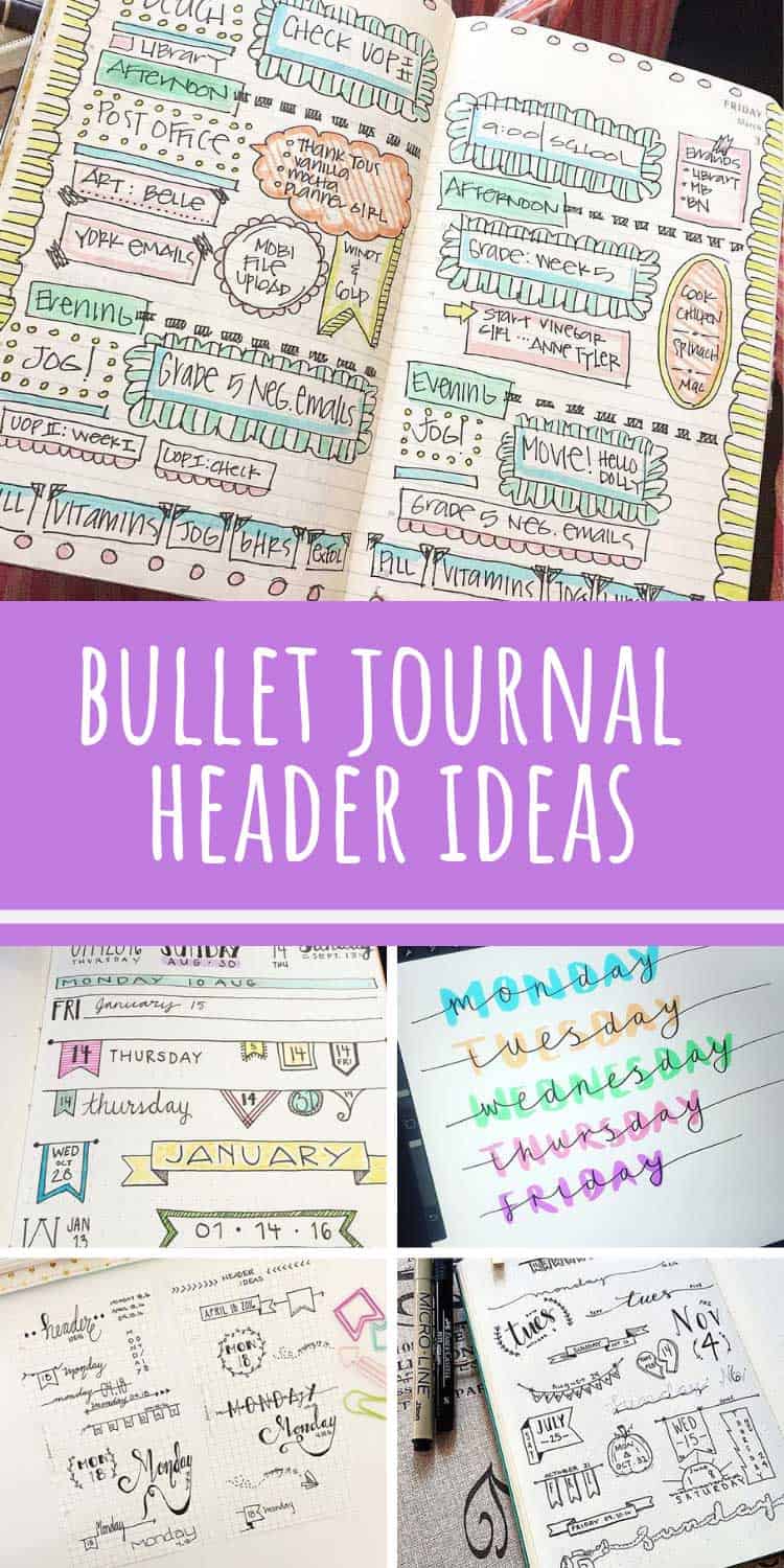 Bullet Journal Headers Ideas {So good you'll want to copy them!}