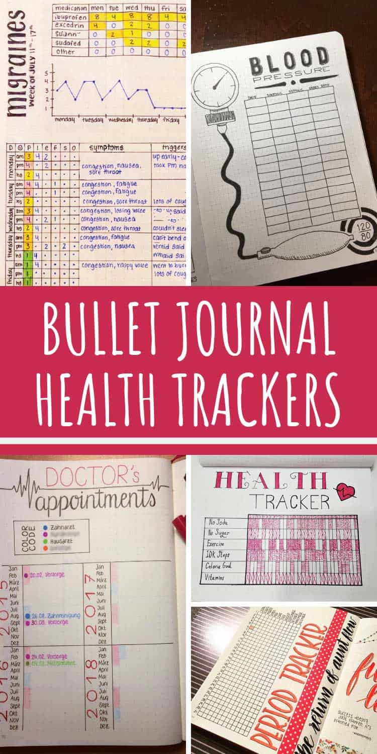 Bullet Journal Health Trackers {Improve Your Wellness In 2019!}