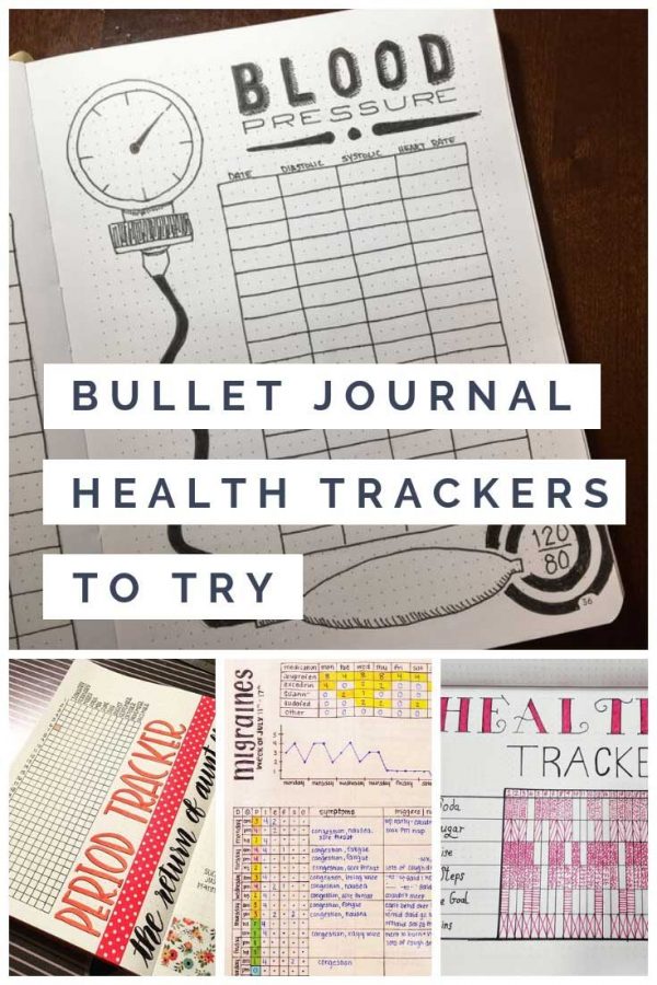 Oh these bullet journal health trackers are just what I need for 2019!