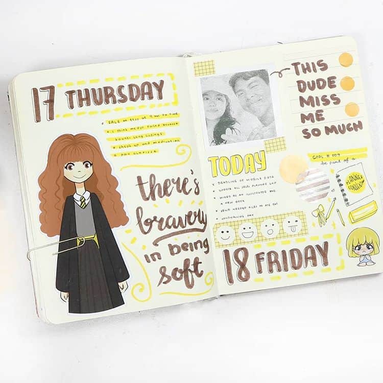 Bullet Journal Hermione Quote Illustration