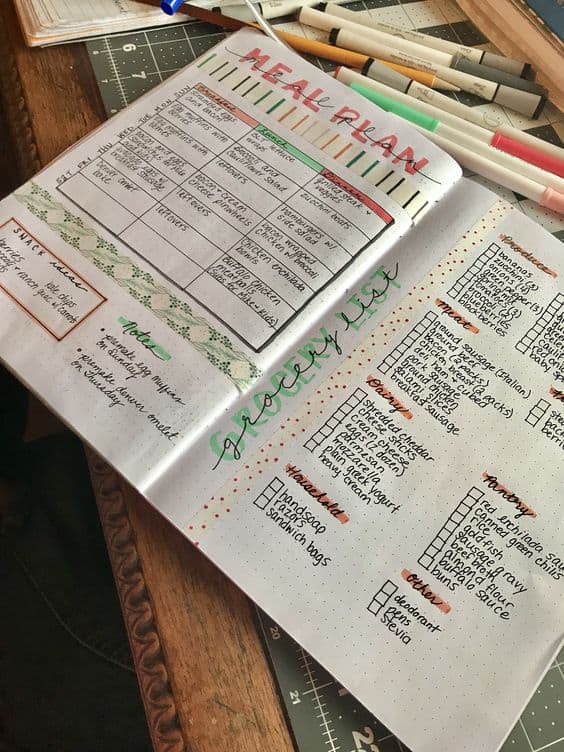 21 Creative Bullet Journal Meal Plan Ideas to Keep You Organized And 