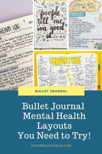 Bullet Journal Mental Health Layouts {Make self-care your priority for ...