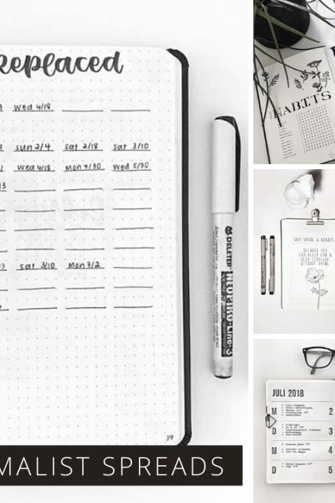 Loving these minimalist bullet journal spreads - so many reasons to stick with black and white this month!