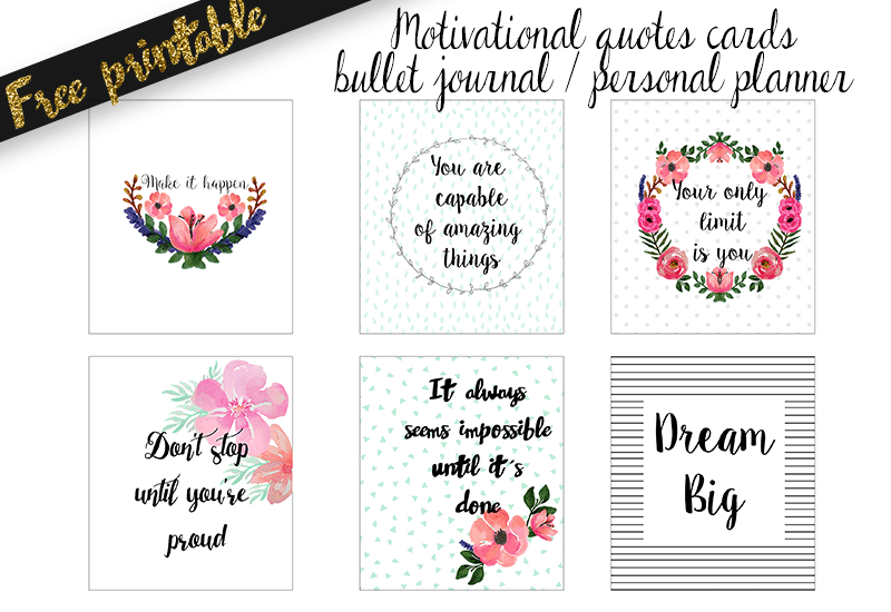 Dream Big Bullet Journal Printable