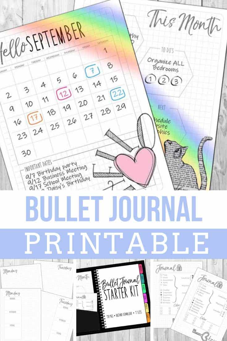 What a great idea! All of the benefits of the bullet journal without having to draw out the darn layouts! Love this printable set!