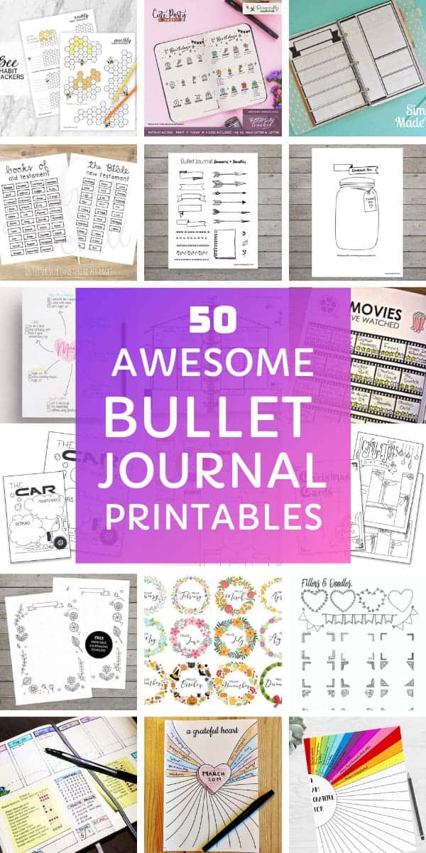 50 Awesome Bullet Journal Printables You Can Still Be Creative When You re Short On Time 