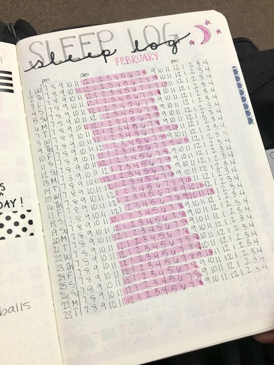 Bullet Journal Sleep Log