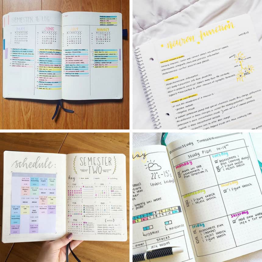 8 School Bullet Journal Layouts to Help You Stay On Top Of Your Study Game