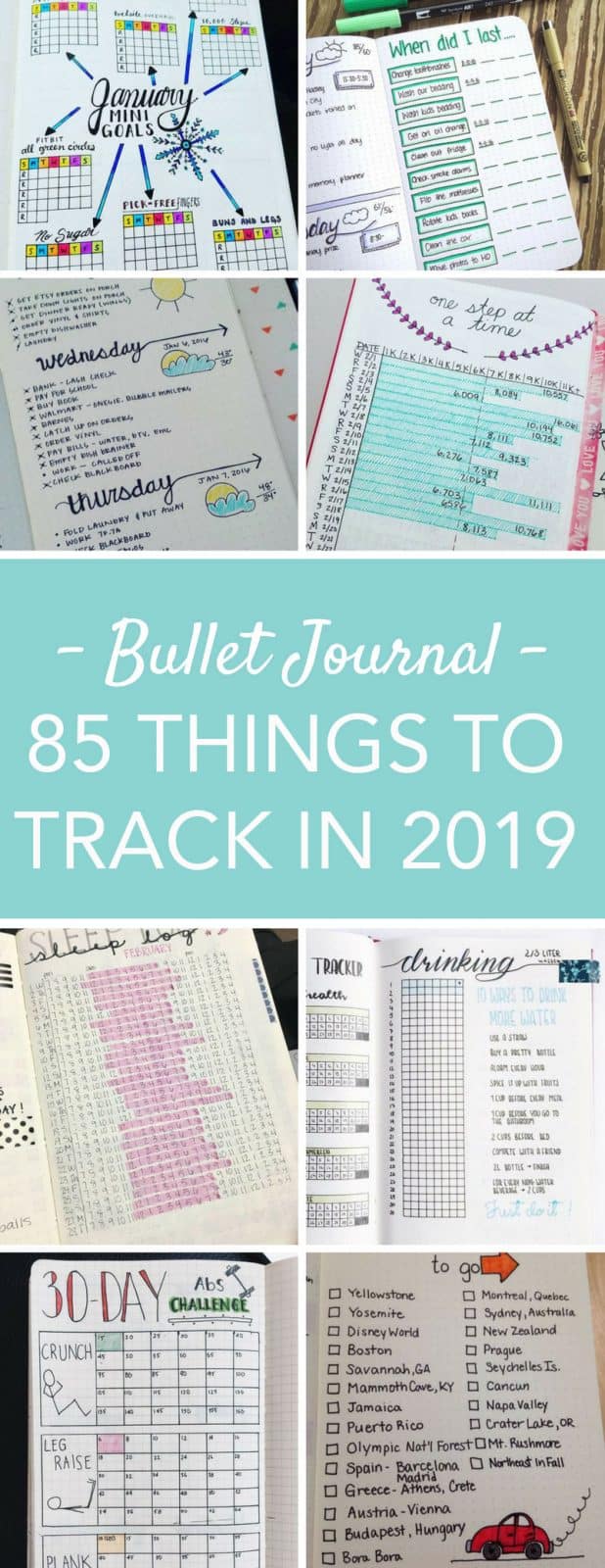 Bullet Journal Ideas 2019 {ULTIMATE List of Trackers and Collections}