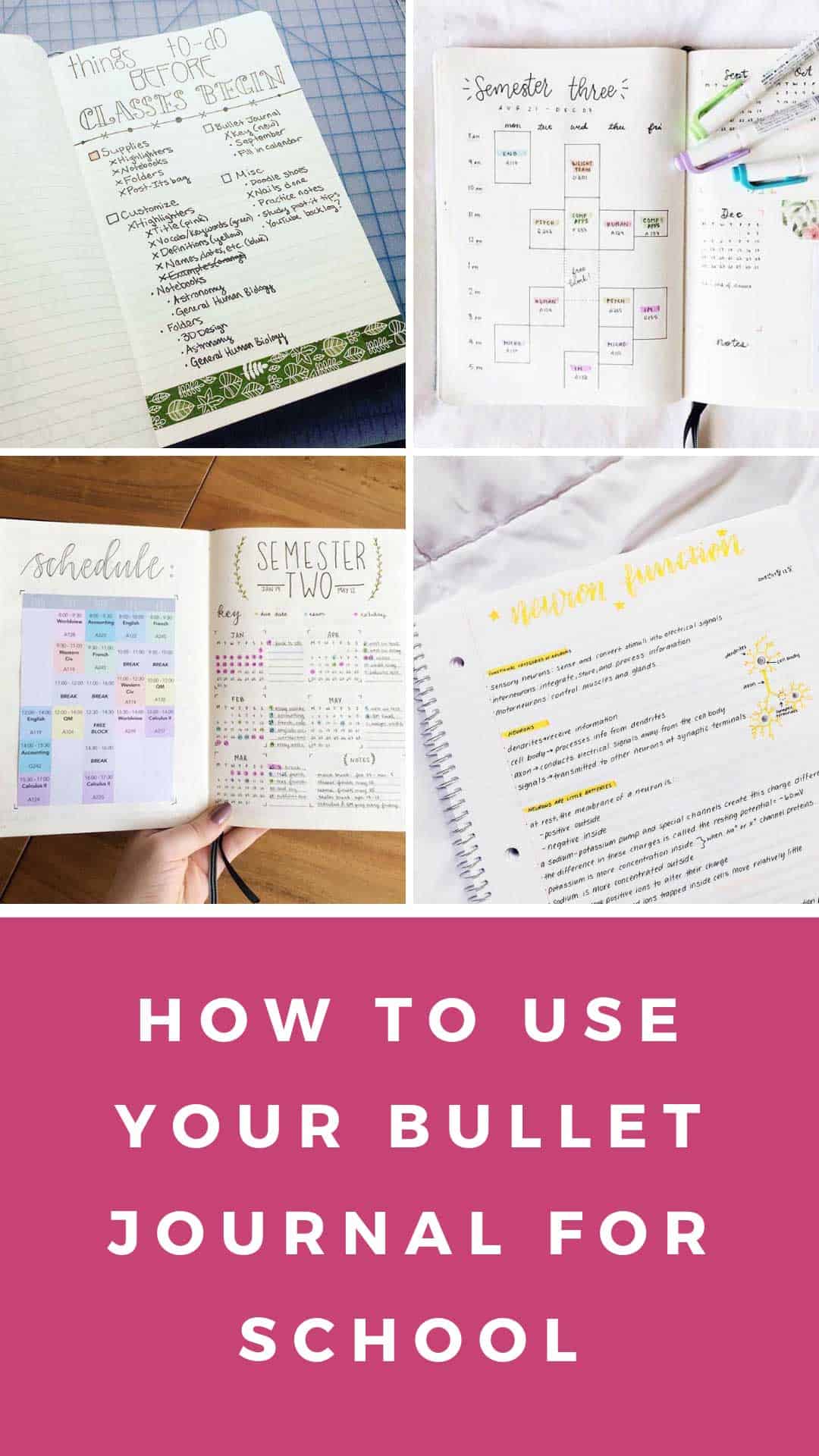 School Bullet Journal Layouts {to help you stay on top of your study game!}