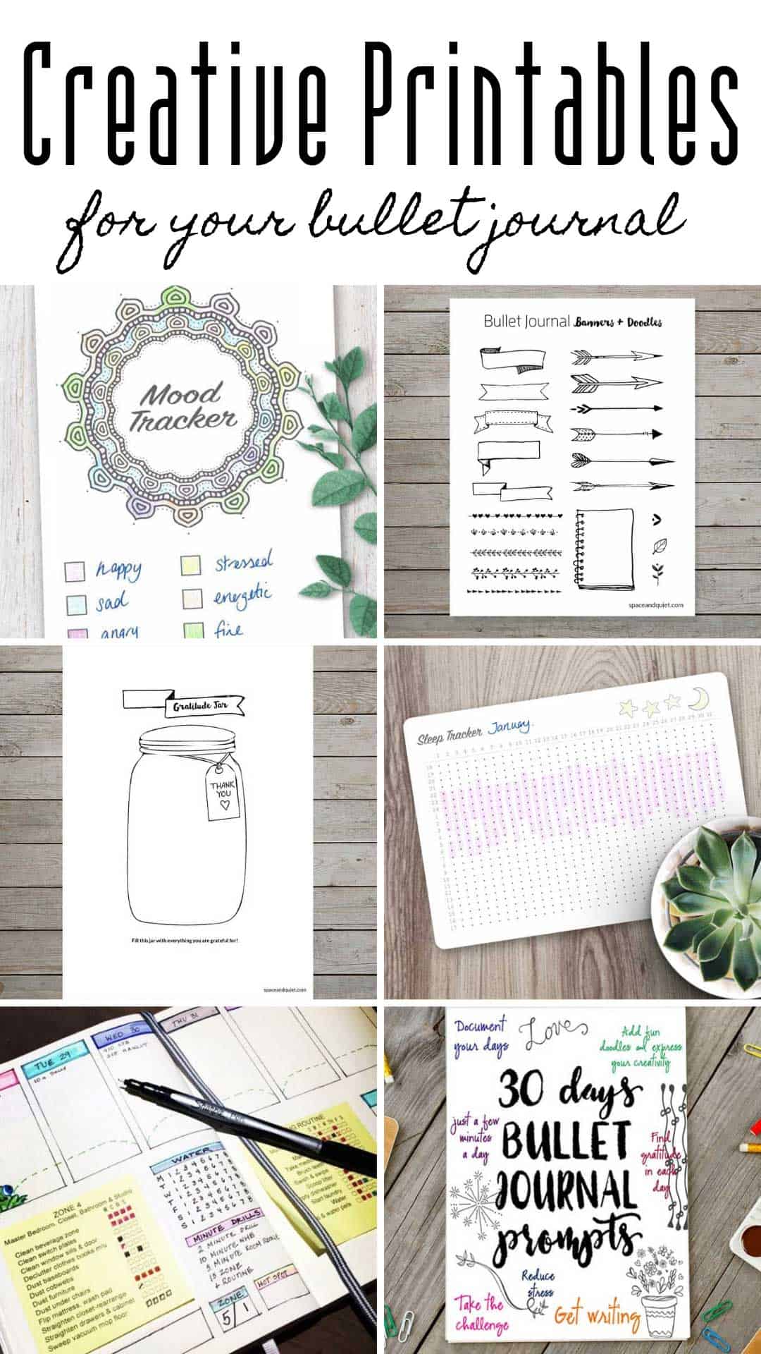 Bullet Journal Printables {You can still be creative when you're short ...