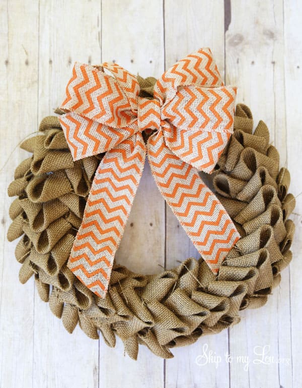 Burlap Wreath Ideas for Fall 1