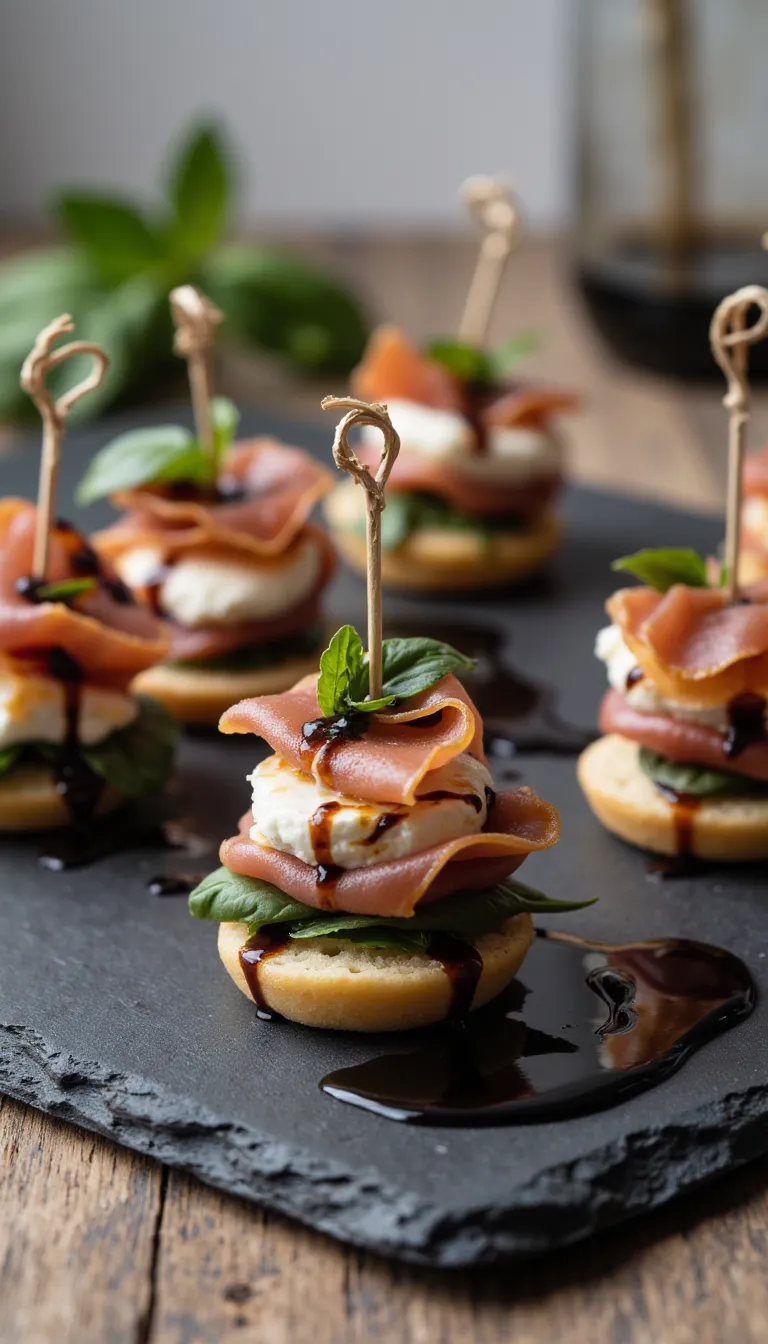 Elegant and easy, these Burrata & Prosciutto Skewers are a no-fuss summer appetizer your guests will love!