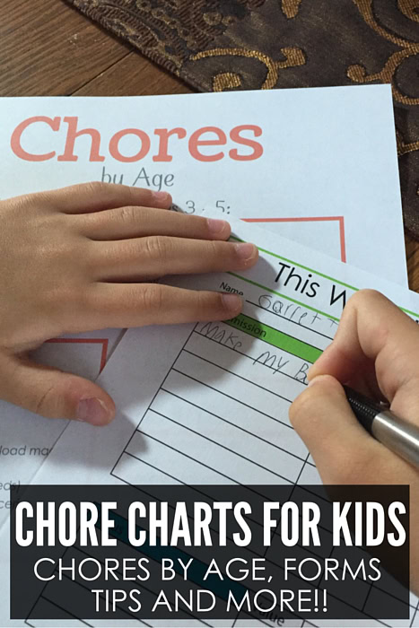 Household Chore Charts | Free Printable Charts for Children | Kid