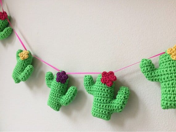 Cactus Plant Crochet Bunting
