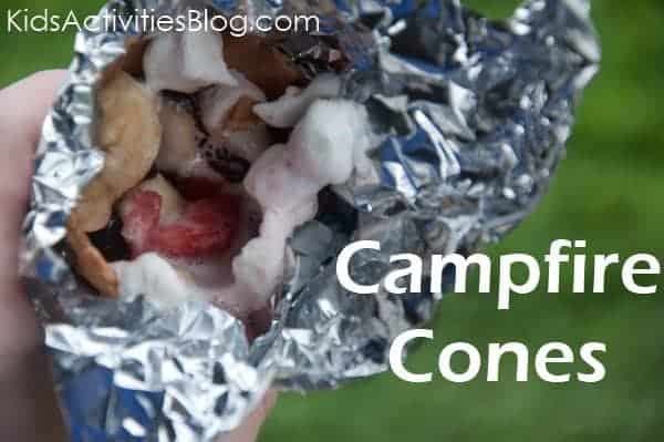 Camp Fire Food: Fruit & Smore Cones