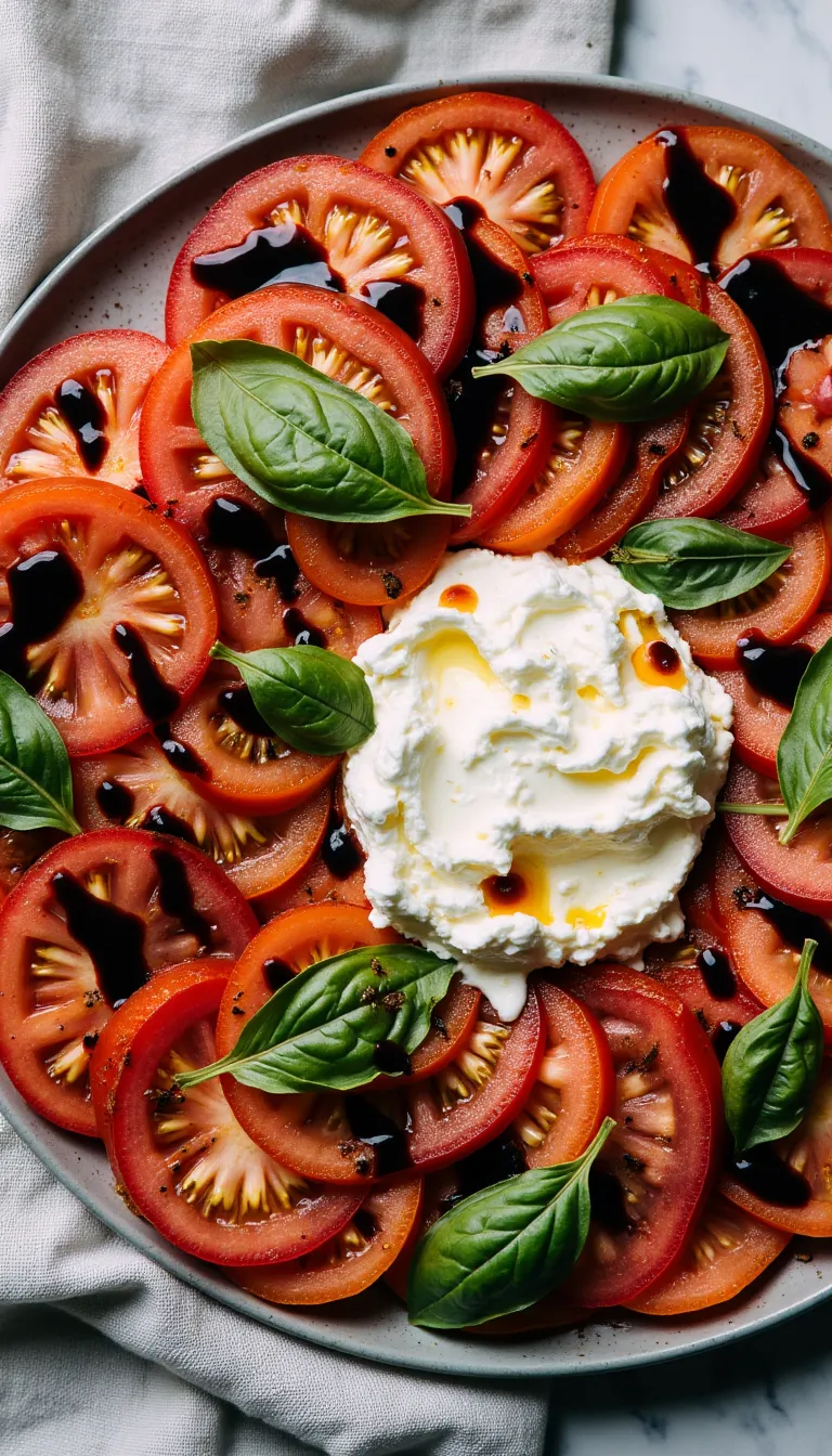 This Caprese Burrata Platter is a no-cook summer appetizer that’s perfect for parties, potlucks, and picnics.