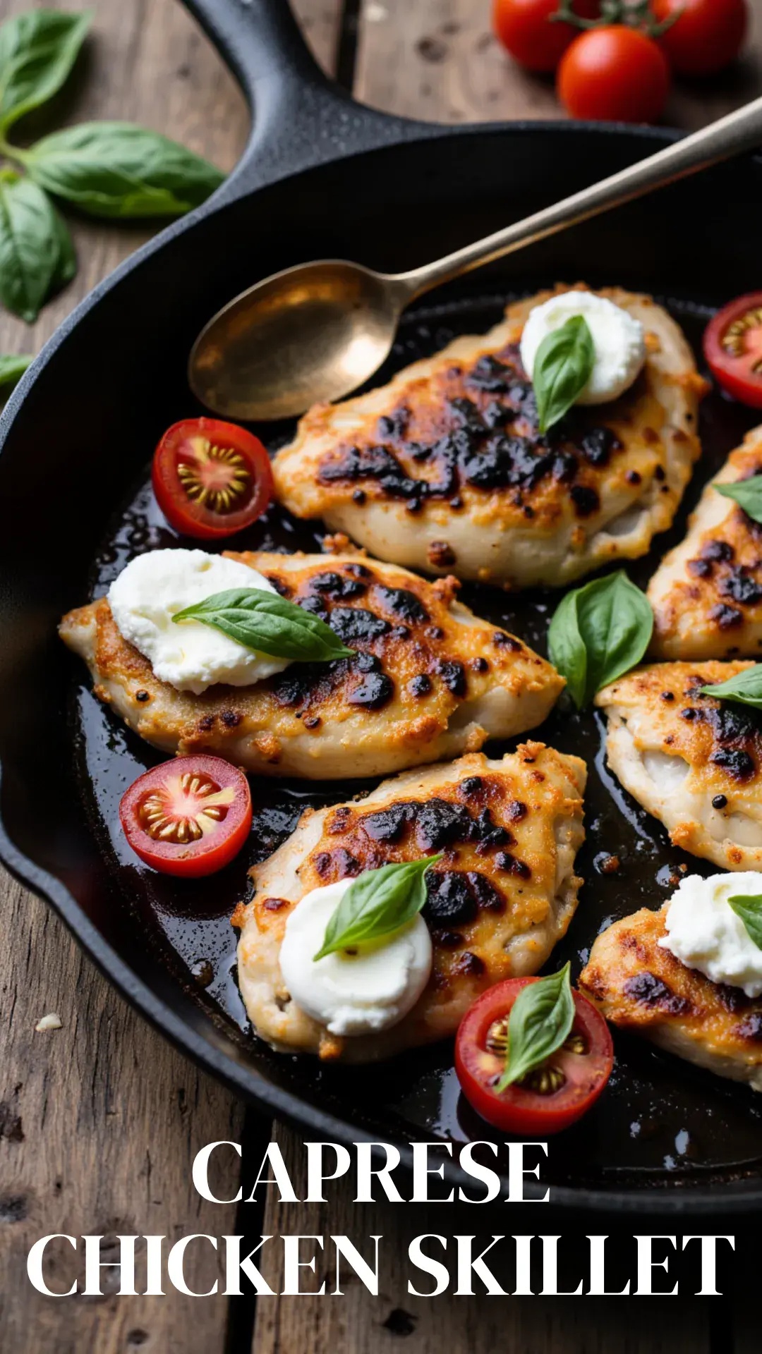 This one-pan Caprese Chicken Skillet is packed with flavor and perfect for weeknight dinners.