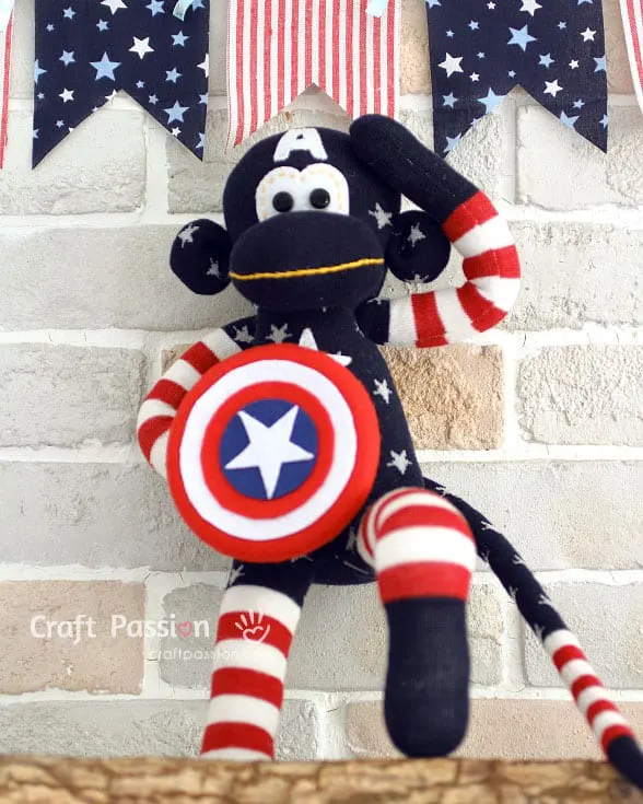 Captain America Sock Monkey