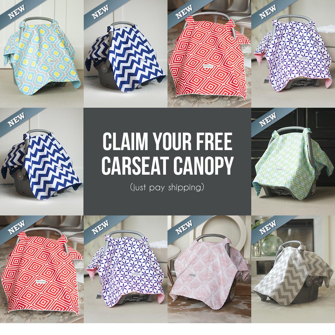 Claim your free carseat canopy - perfect for keeping baby away from strangers who want to prod and poke them!