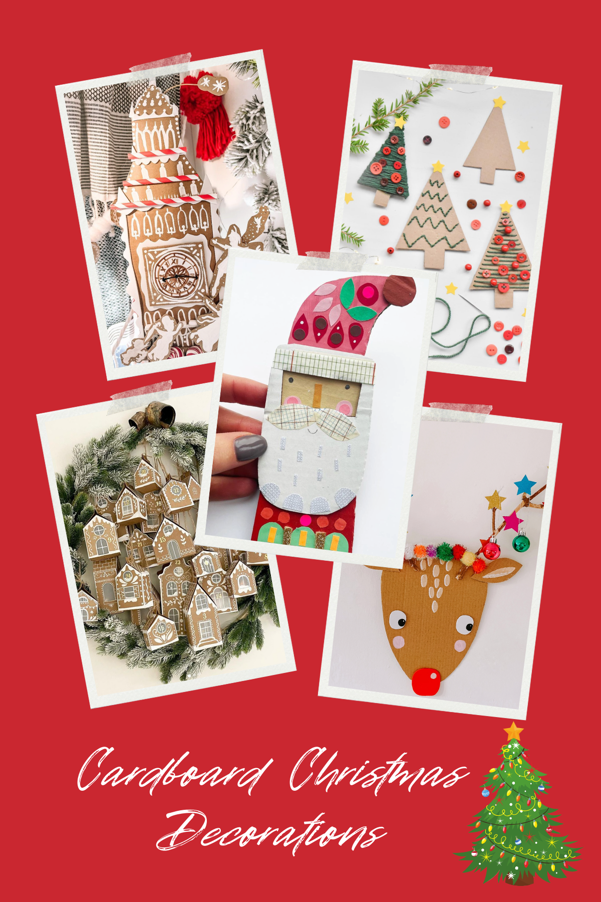 🎅🎨 Adorable and sustainable! Try these cardboard Santa, reindeer, and gingerbread crafts for a handmade holiday. 🎁 #HandmadeChristmas #SustainableCrafts #DIYChristmas